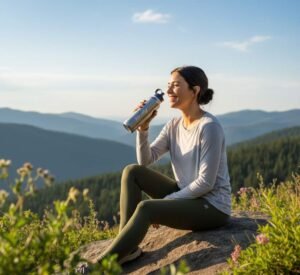 Person in Freefly Apparel enjoying outdoor eco-friendly lifestyle – sustainable clothing brand, eco-friendly activewear